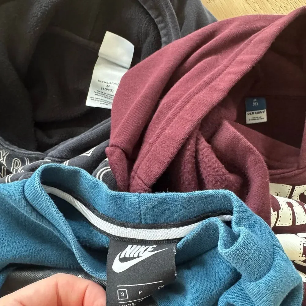 Bundle of Boys Size 6+ Old Gap Nike Adidas Hoodie Long Sleeve Organic Cotton